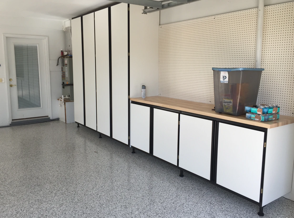 Garage cabinet systems